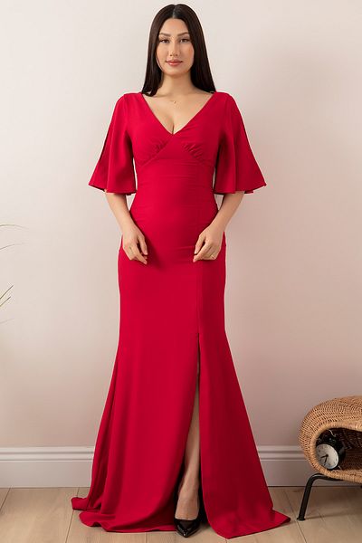 PULLIMM Rochie de seară lungă cu detaliu cu fante 13233