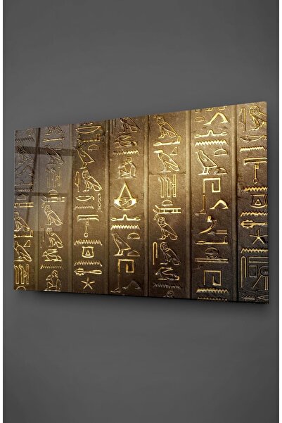 TAULART Pictură pe sticlă cu hieroglife egiptene