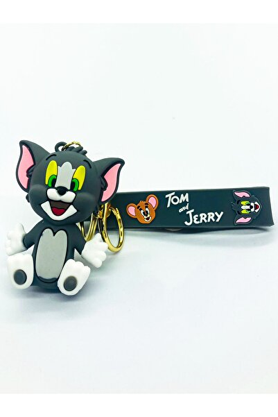 EUROMODA إكسسوار سلسلة مفاتيح بمشبك على شكل شخصية توم وجيري