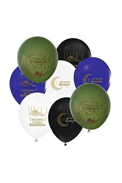 parti sürprizi Welcome Ya City Ramadan Mixed Color Balloon 10 Pieces