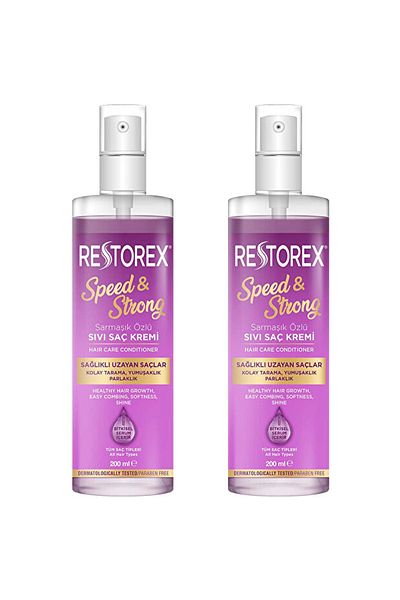 Restorex Healthy Growth Effect Shimmer Care Liquid Conditioner 200 Ml 2 Pieces
