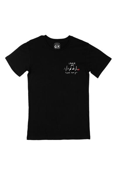 Cix Black T-Shirt with Lalala Pocket Logo Design