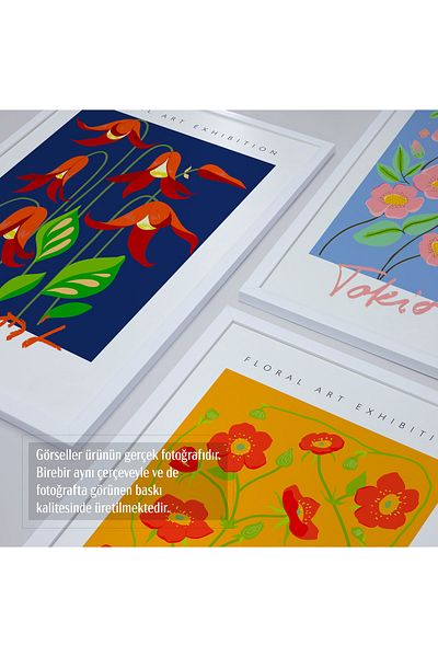 HOMEPACK Σετ ζωγραφικής 3 τεμαχίων με λευκό πλαστικοποιημένο πλαίσιο Hpn096