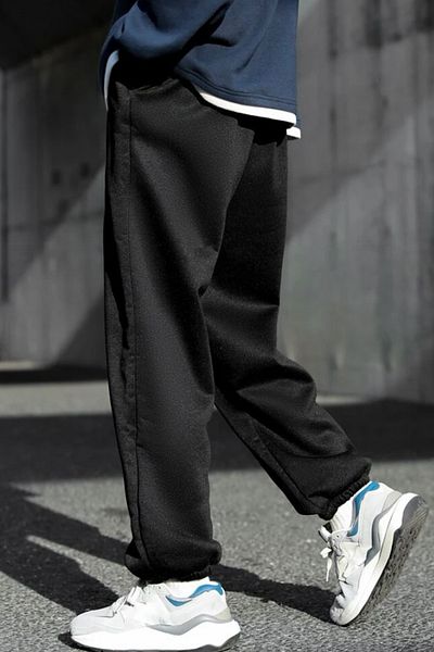 North London La Print Oversize Black Sweatpants