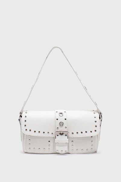 LUNABLU Geantă de umăr albă cu ținte pentru femei