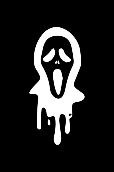 MegaSticker Αυτοκόλλητο αυτοκινήτου Scream Mask, Μοτοσικλέτα, Κράνος, Laptop, Αυτοκόλλητο παρμπρίζ 13x6 cm