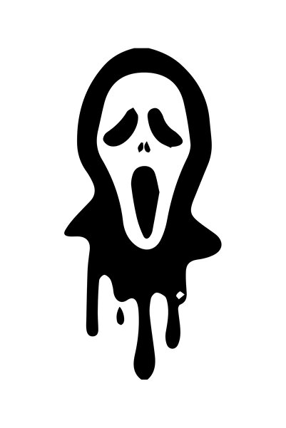 MegaSticker ملصق سيارة قناع الصراخ، دراجة نارية، خوذة، كمبيوتر محمول، ملصق زج...