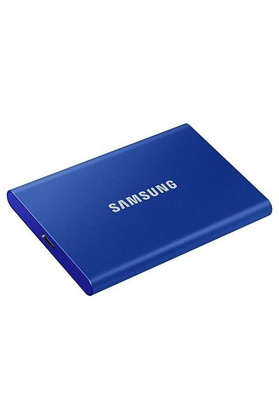 Samsung T7 1 تيرابايت MU-PC1T0H/WW 1050 ميجابايت-1000 ميجابايت/ثانية USB 3.2 Gen2 SSD خارجي أزرق 3 سنوات سامسونج تركيا جارا