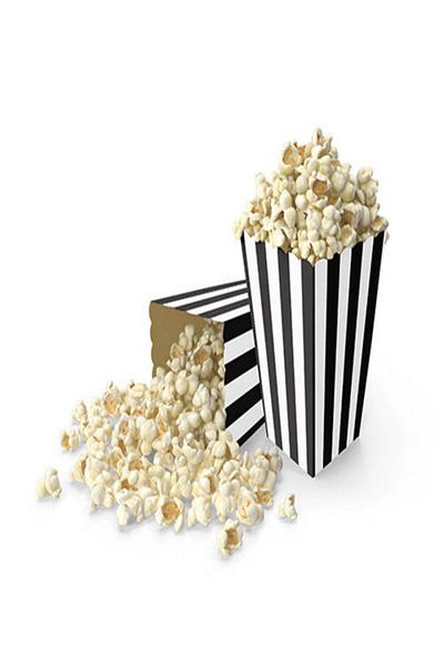 PartyExpress Box of 8 Black Striped Corns