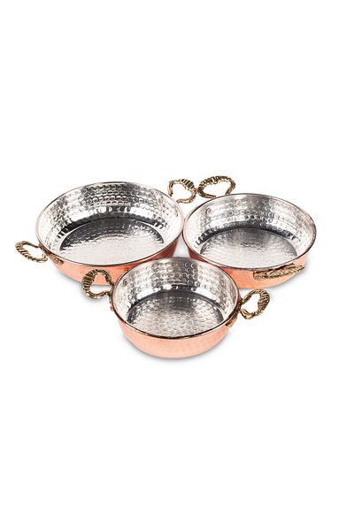 Handygoo Mini Copper Pan Set 3 Pieces