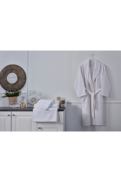 Doqu Home Μπουρνούζι Luxury S/M - 110 cm - Λευκό