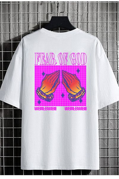 DEEPSENCE Unisex Μαύρο μπλουζάκι Oversize Fear Of God Back Printed