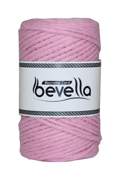 Bevella Macrame Cord Σκάλισμα Macrame Twine 3mm Μονό Twist Σκάλισμα Βαμβακερό Μακραμέ Σχοινί Candy Pink