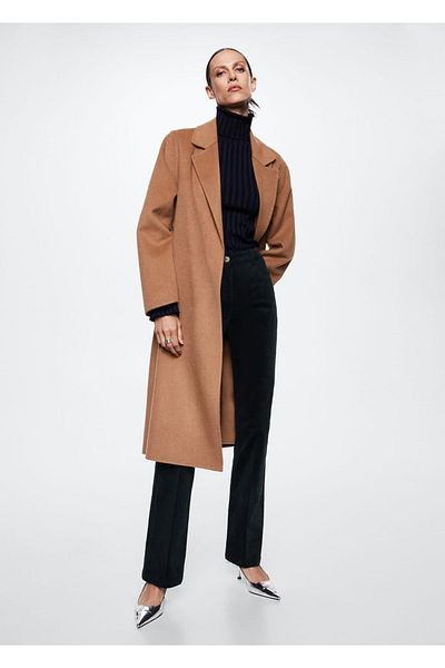 MANGO Woman Pantaloni evazați din velur