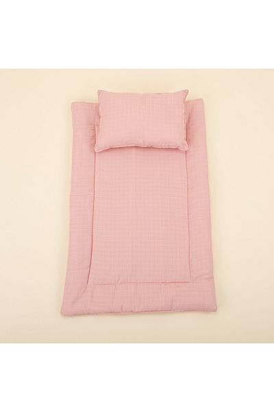 Yunikobaby Diaper Mat and Pillow - Powder Muslin