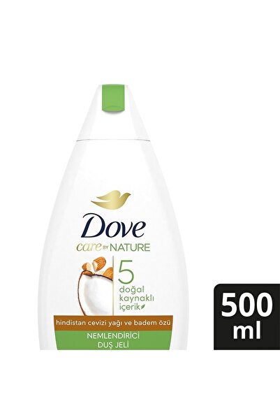 Dove Care By Nature Nemlendirici Duş Jeli Hindistan Cevizi Yağı Ve Badem Özü Yenileyici 500 Ml