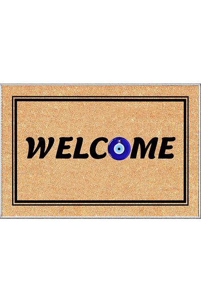 stylehome Welcome Machine Washable Non-Slip Base Digital Printed Door Mat