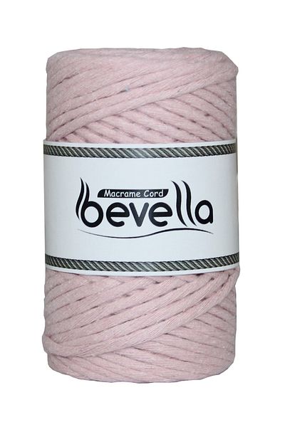 Bevella Macrame Cord Σκάνδαλο Macrame Twine 3mm Σκάνδαλο βαμβακερό μονό στριφτό Macrame Twine Baby Pink Powder