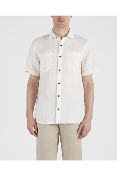 PAUL&SHARK Men's Woven Shirt Sleeves C.wLinens