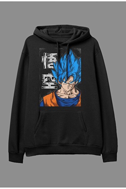 Susam Design Φούτερ με κουκούλα με μοτίβο Anime Dragon Ball Z Son Goku