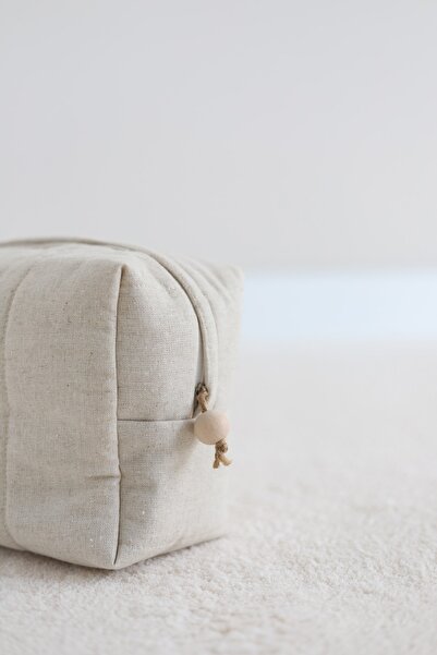 Ninna Kids Çok Amaçlı Keten Organizer Çanta - Creamy