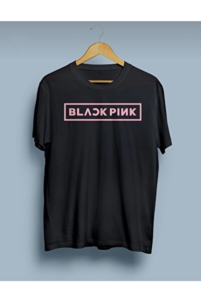BYMEER Tricou supradimensionat unisex, negru, cu imprimeu Blackpink