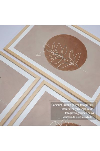 HOMEPACK Комплект за рисуване от 3 части с рамка от естествено дърво Hpn125
