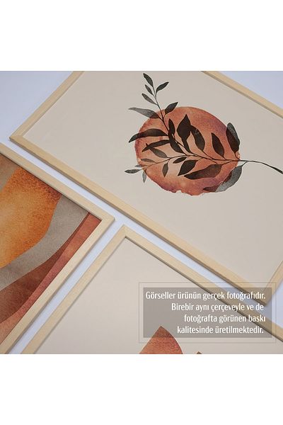 HOMEPACK Σετ ζωγραφικής 3 τεμαχίων με φυσικό ξύλινο πλαίσιο Hpn127