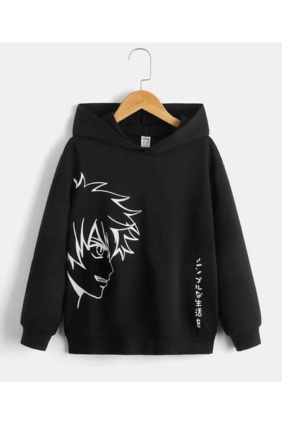 SAVO GİYİM Anime Printed Kids Hooded Sweatshirt