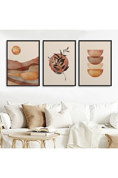 HOMEPACK Crni laminirani uokviren set slika od 3 dela Hpn127