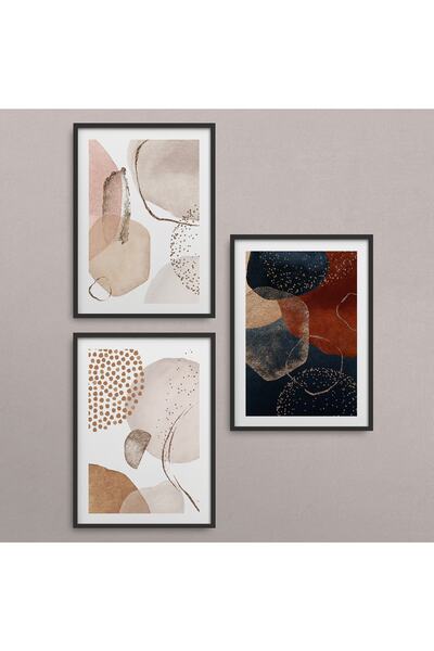 HOMEPACK Crni laminirani okvir set od 3 dela za slike Hpn052