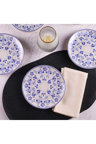 Tulü Porselen Classic 6 Pieces 19 Cm Cake Plate - Db0775