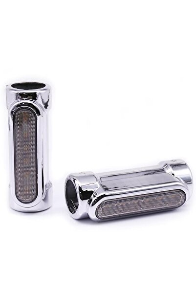 Knmaster Motosiklet Sinyalli Sis Farı Takımı Koruma Demirine Monte Gümüş Dumanlı Lens