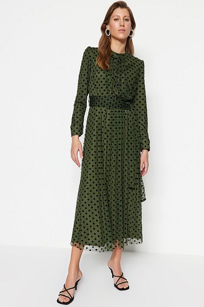 Trendyol Modest Evening Dress - Khaki - A-line