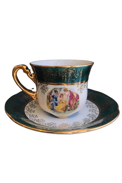 NİŞANTAŞI HOME King Chekoslavak Handmade Marquise Coffee Cup Set of 6