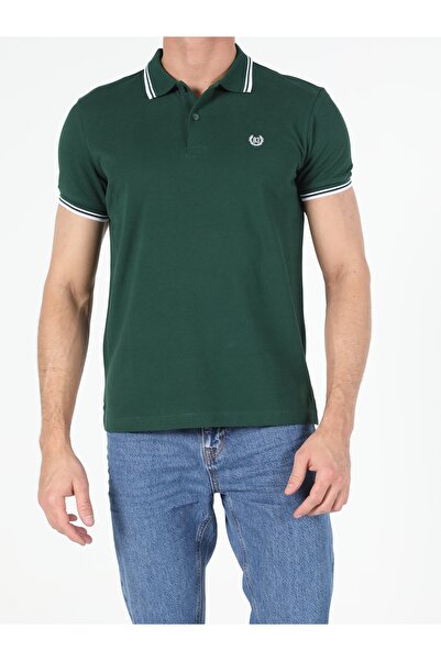 Colin's Регулярний комір поло чоловічий зелений поло з коротким рукавом Tisort