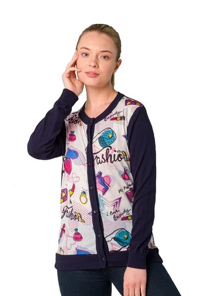 Solo Crystal Fashion Printed Luxury Knitwear Knitted Cardigan
