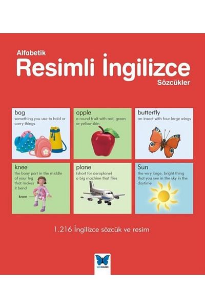Mavi Kelebek Yayınları Alphabetical Illustrated English Words - Jo Litchfield Alphabetical Illustrated English Words Book"