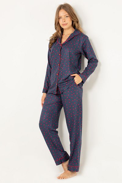 Doremi Set pijama moale din viscoză naturală - cu nasturi