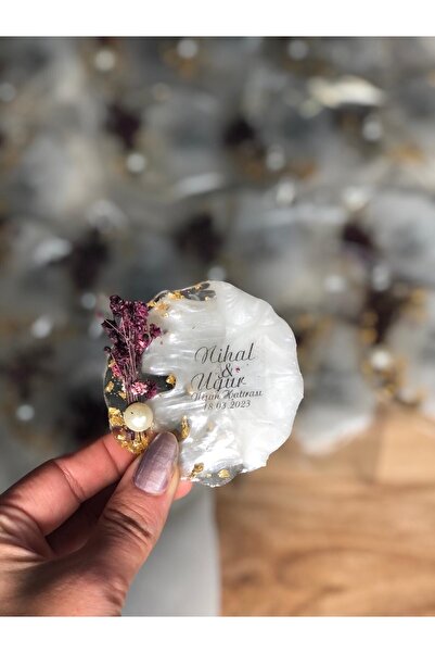 Masalsı Concept 25 Adet Nişan Hediyeliği Polyester Magnet Düğün Nikah Hediyel...