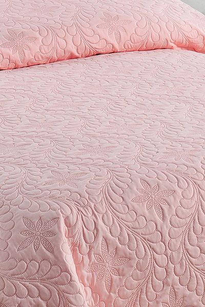 Örtüm Ivy Powder Single Microfiber Quilted Bedspread