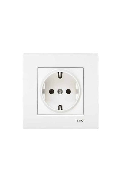 VİRALİGHTİNG White Grounded Viko Karre Socket