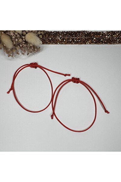 TAKIDAN Sevgili Çift Kırmızı Ip Görünmez Bağ Bilekliği Özel Kutusunda Ve Notu...