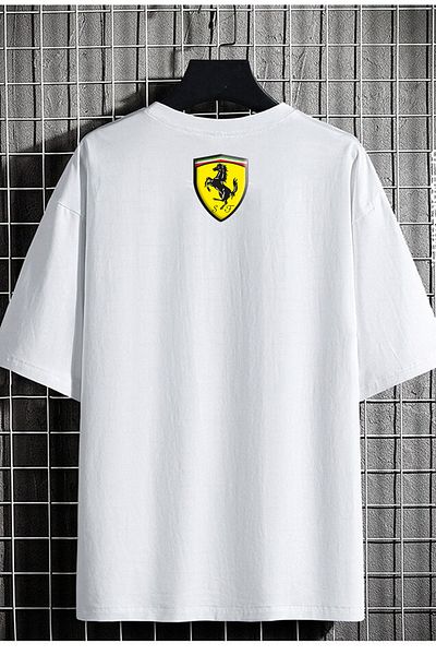 DEEPSENCE Unisex Oversize Λευκό T-shirt Malbora με στάμπα μπροστά