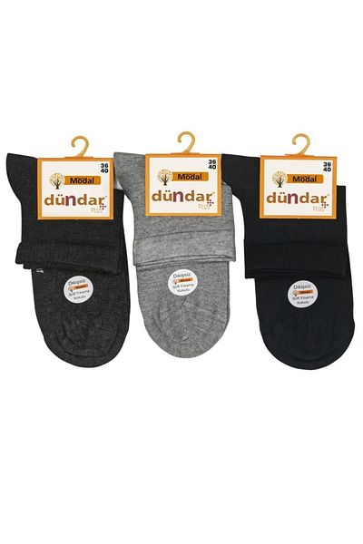 Dündar Unisex 3-pack Mixed Color Modal Seamless Short Socks