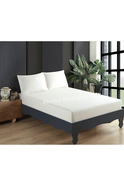VENICA MASCUSE Double Cotton Satin Sheet Set - Elastic