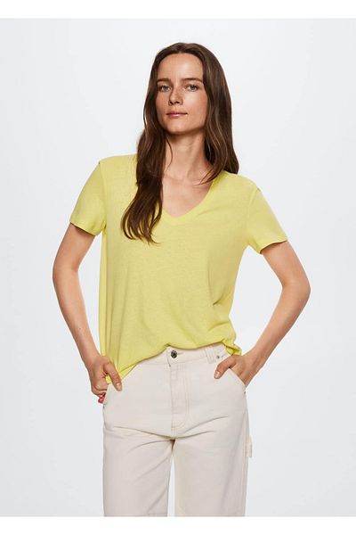MANGO Woman Tricou amestecat in bumbac