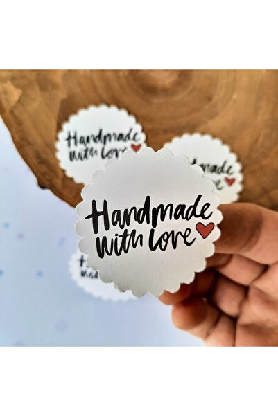 Atölye Doruk 30 قطعة 5 سم ملصق لاصق على شكل زهرة لتغليف الهدايا - مصنوع يدويً...