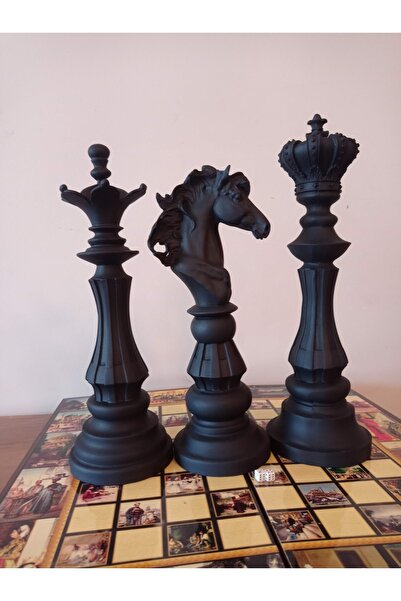 BilgeCe hoMe Satranç Takımı, Şah Vezir At Satranç Heykelleri, Satranç Heykell...
