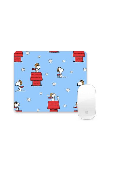 HRS Tampă de mouse cu bază anti-alunecare Snoopy dreptunghiulară
